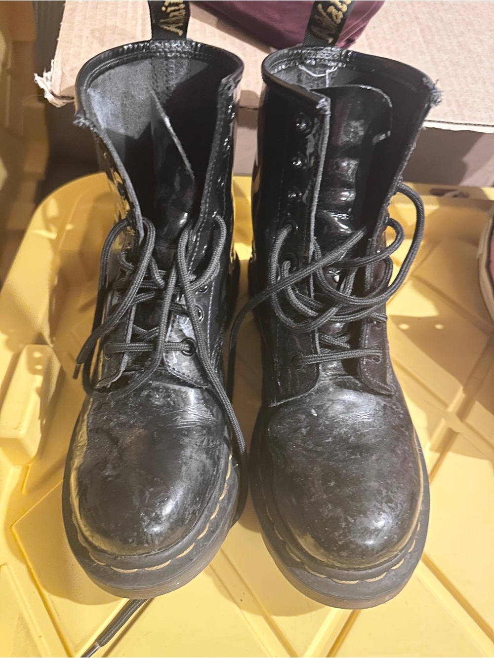 Dr. Martens Black Leather Combat Boots